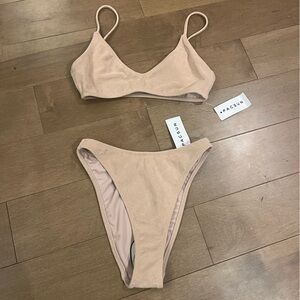 NWT Pacsun Bikini Set Velvet Tan XS